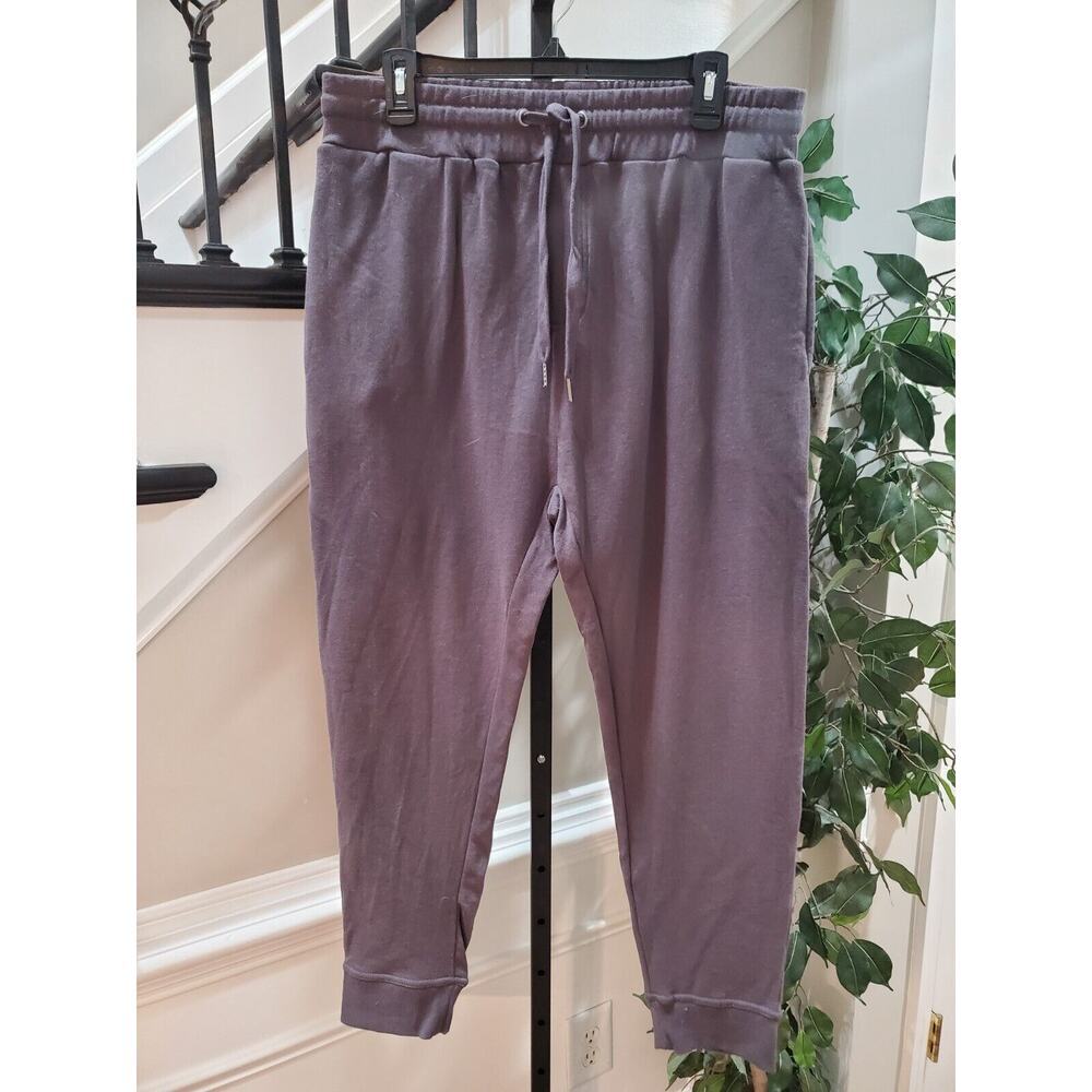 Mono B Women's Gray Pleated Elastic Waist Drawstring Tapered Leg Sweatpants‎ - Picture 13 of 13